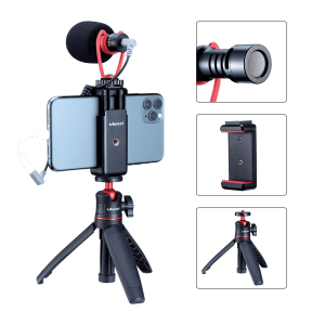 Ulanzi Smartphone vlog KIT 2: selfie stick/statief, telefoonhouder & microfoon